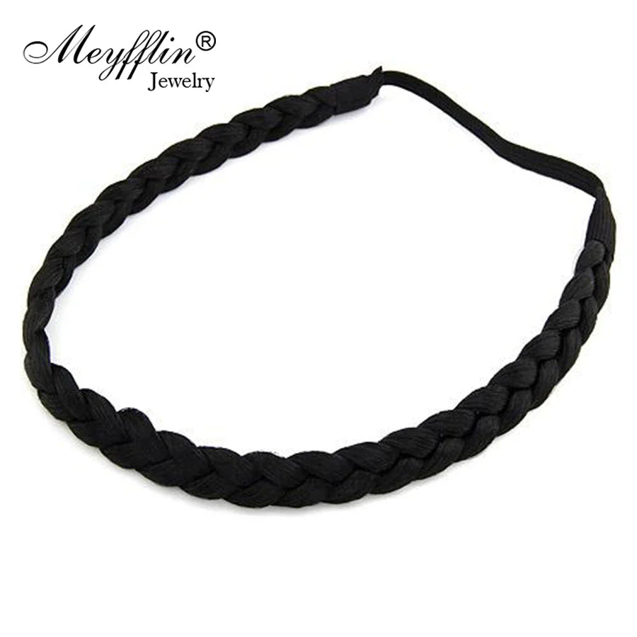 Femlion Braided Wig Headband Hair Accessory Wedding Jewelry