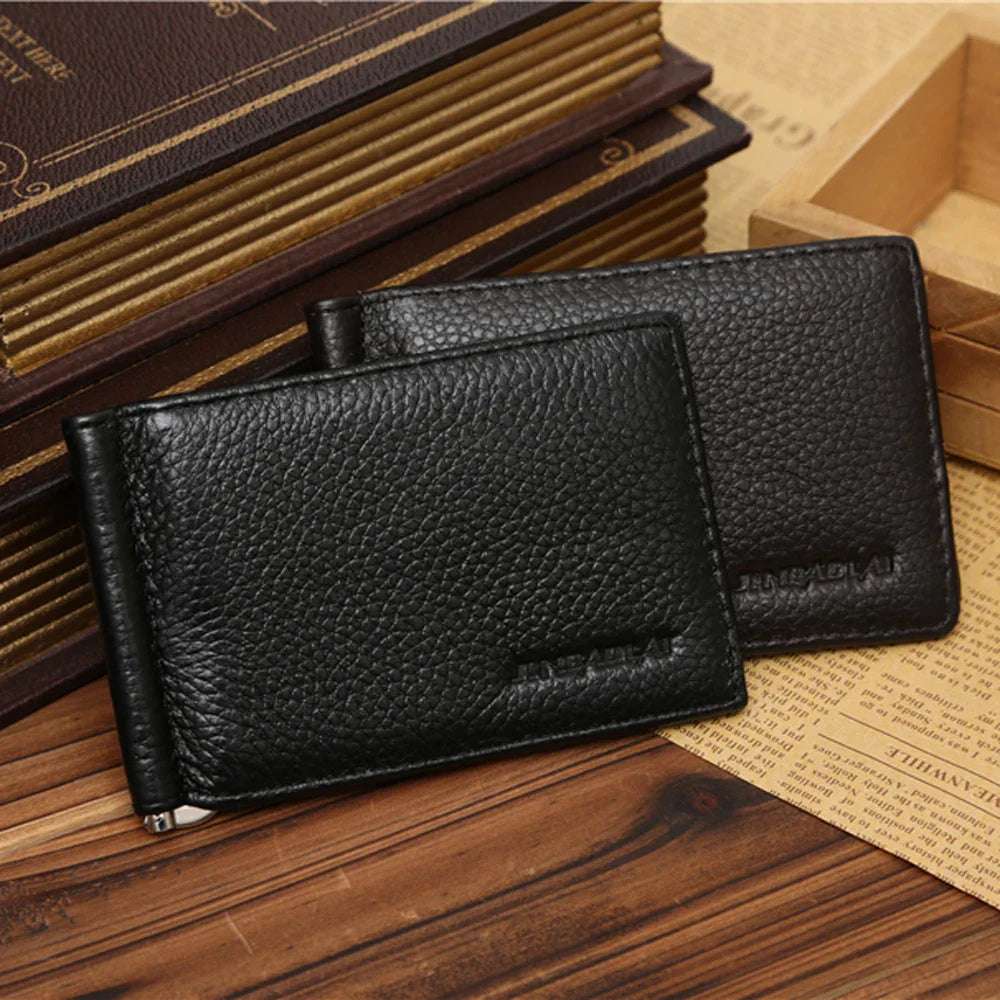 Femlion Genuine Leather Men's Wallet Billfold with Money Clip and Card Holder