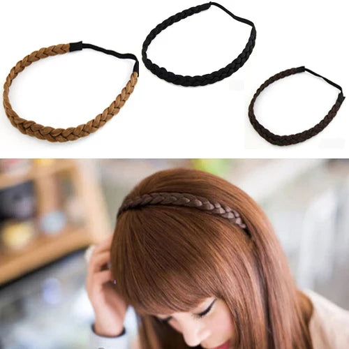 Femlion Braided Wig Headband Hair Accessory Wedding Jewelry