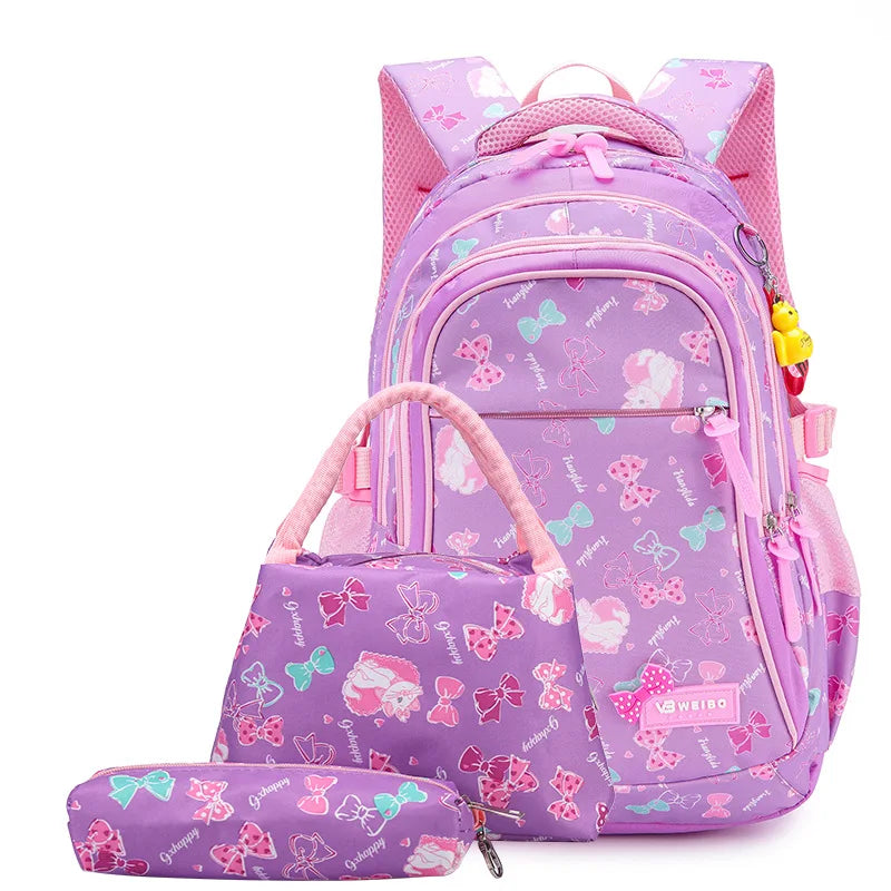 Femlion Teen Girls Orthopedic School Backpack Set - Stylish Print Travel Mochila