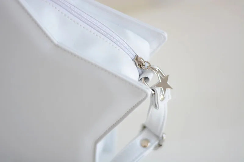 Femlion Mini Star Crossbody Bag: Sweet PU Leather Shoulder Purse for Women