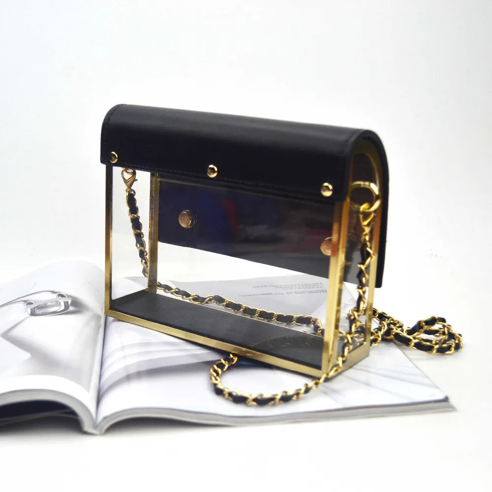 Femlion Love Letters Black Shoulder Bag with Flap and Pu Strap