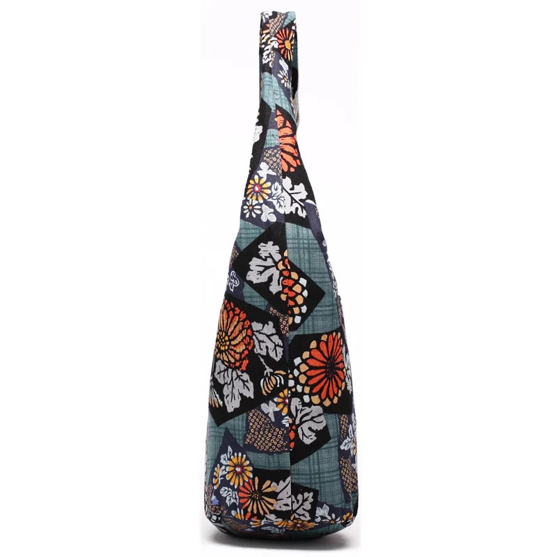 Femlion Floral Print Cotton Sling Shoulder Bag Crossbody Messenger Bag