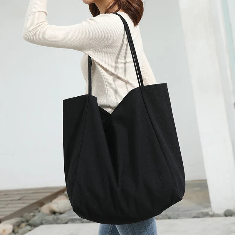 Femlion Extra Large Canvas Tote Bag | Reusable Eco-Friendly Shopping Handbag