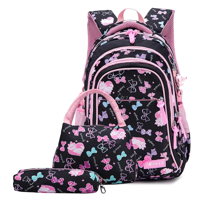 Femlion Teen Girls Orthopedic School Backpack Set - Stylish Print Travel Mochila