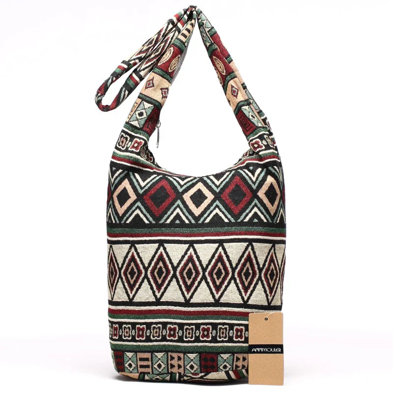 Femlion Aztec Bohemian Shoulder Bag Crossbody Messenger Hobo