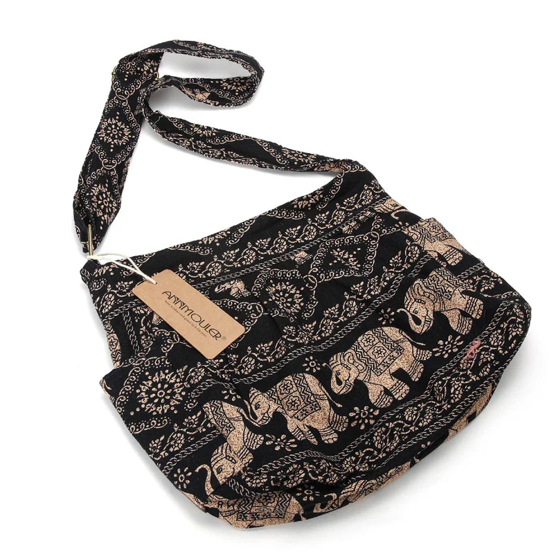 Femlion Tribal Elephant Print Shoulder Bag for Women