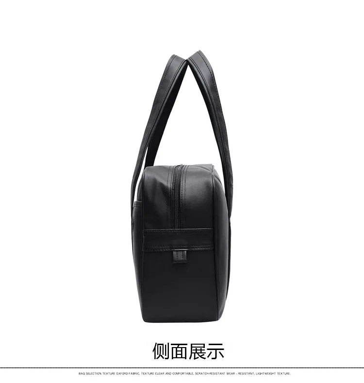 Femlion Japanese High School JK Uniform Bag in Black PU Leather