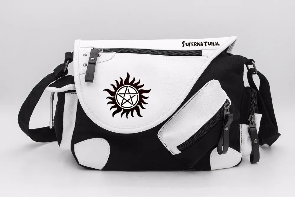 Femlion Supernatural Evil Women Canvas Crossbody Bag