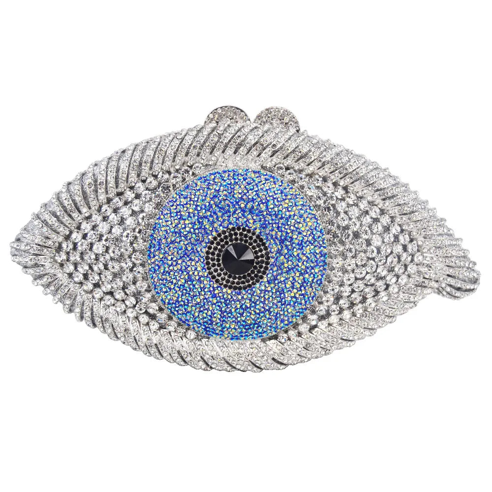 Femlion Evil Eye Crystal Purse Evening Bag Party Clutch Lady banquet