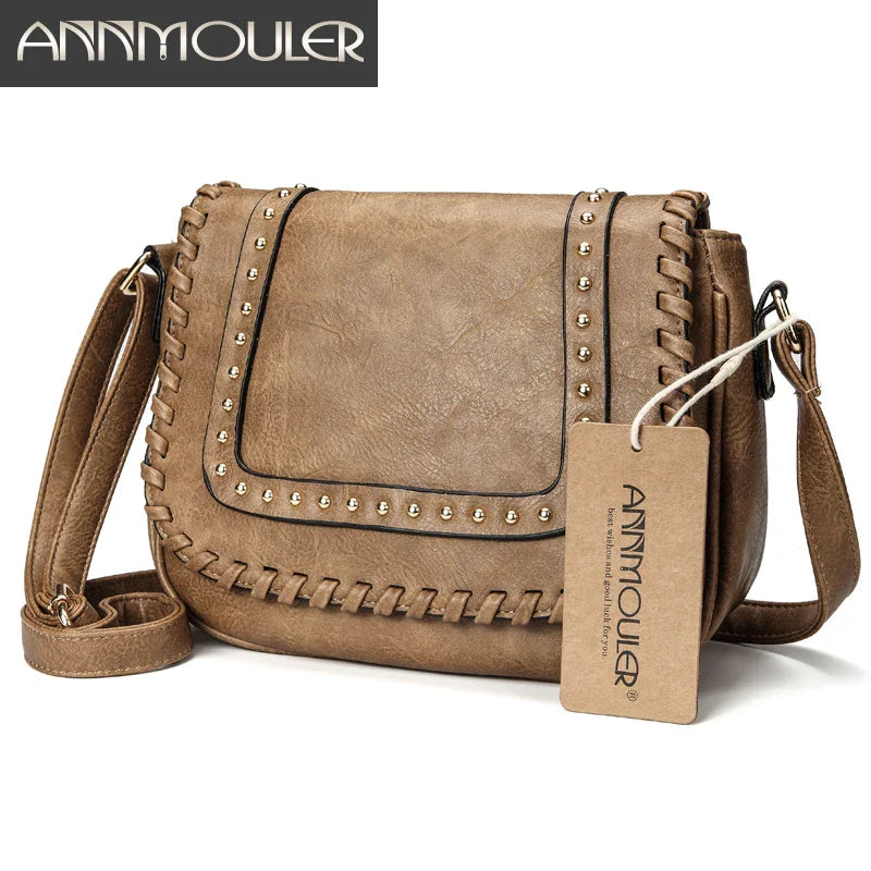 Femlion Small Khaki Crossbody Bag for Women - Stylish Pu Leather Shoulder Purse