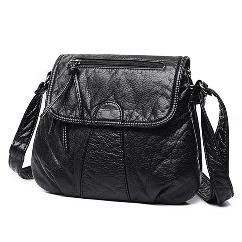 Femlion Crossbody Bag: Stylish Pu Leather Messenger Bag with Multiple Pockets.