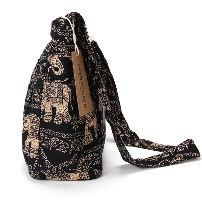 Femlion Tribal Elephant Print Shoulder Bag for Women