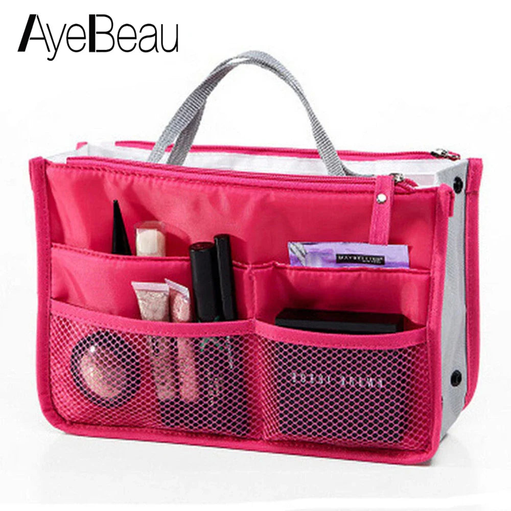 Femlion Makeup Organizer Bag for Women - Vanity Cosmetic Travel Case Pouch