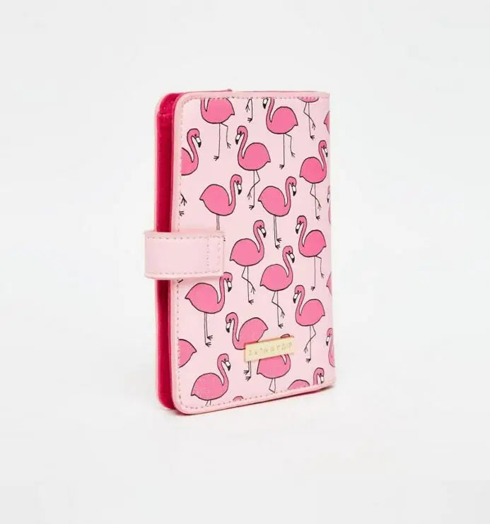 Femlion Flamingo Passport Holder & Wallet Set for Stylish Travel Organization