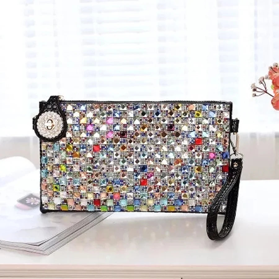 Femlion Rhinestone Women Clutch: Designer Luxury Diamond Evening Bag