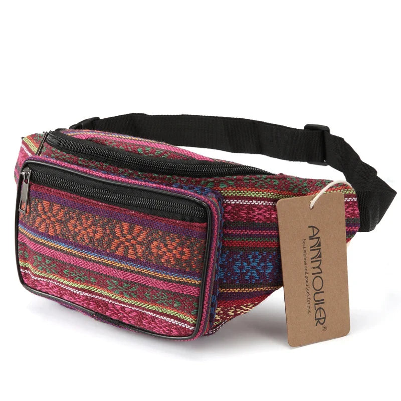 Femlion Bohemian Tribal Waist Pack Chest Bag in 6 Colors