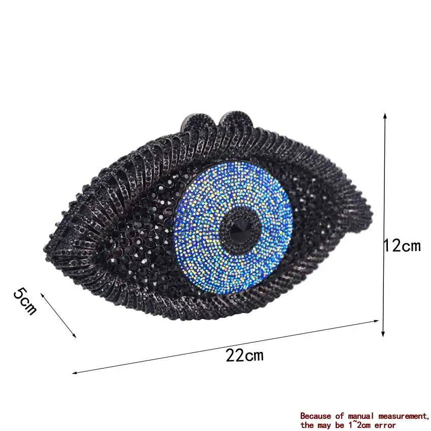 Femlion Evil Eye Crystal Purse Evening Bag Party Clutch Lady banquet