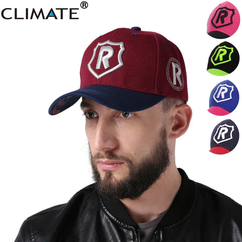 Femlion Contrast Color 3D R Logo Baseball Cap