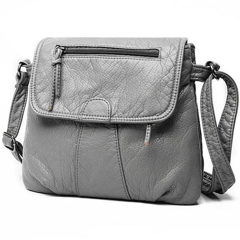 Femlion Crossbody Bag: Stylish Pu Leather Messenger Bag with Multiple Pockets.