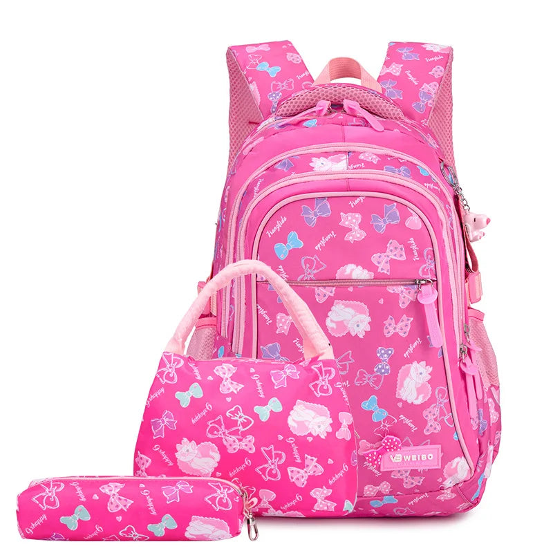 Femlion Teen Girls Orthopedic School Backpack Set - Stylish Print Travel Mochila