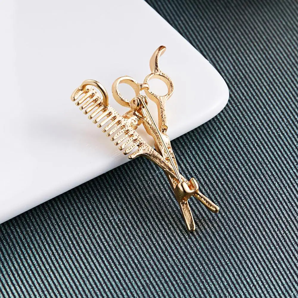 Femlion Enamel Angel Plane Scissors Ballet Gymnastics Dancer Brooches For Women