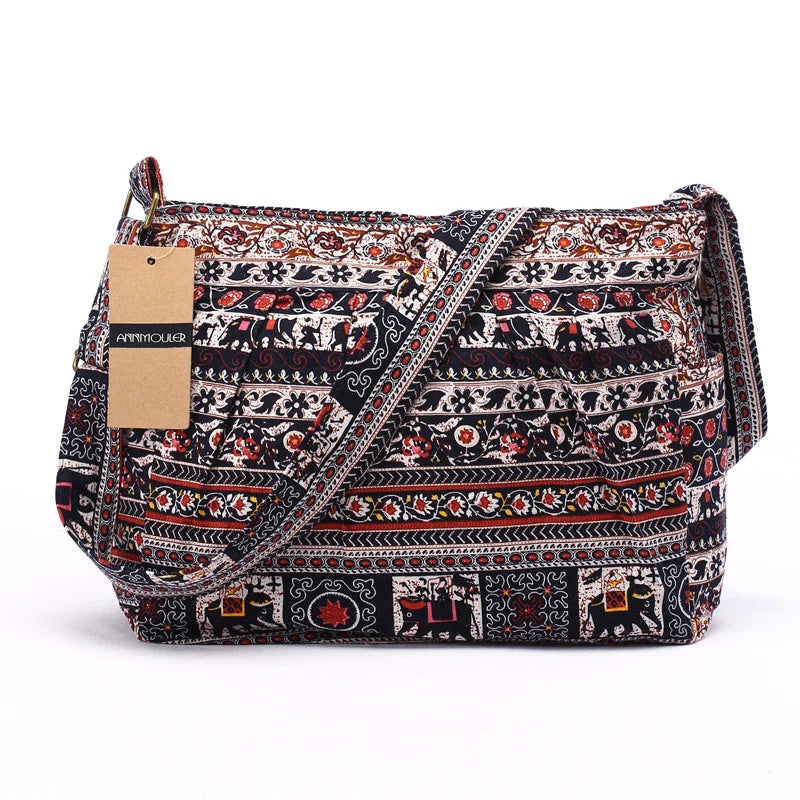 Femlion Tribal Elephant Print Shoulder Bag for Women