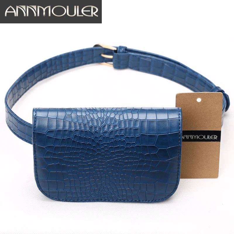 Femlion Alligator Pattern Waist Bag for Women in Stylish Candy Colors