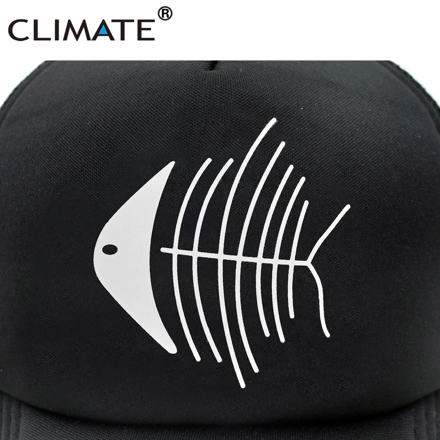 Femlion Fish Bone Trucker Cap for Men and Women