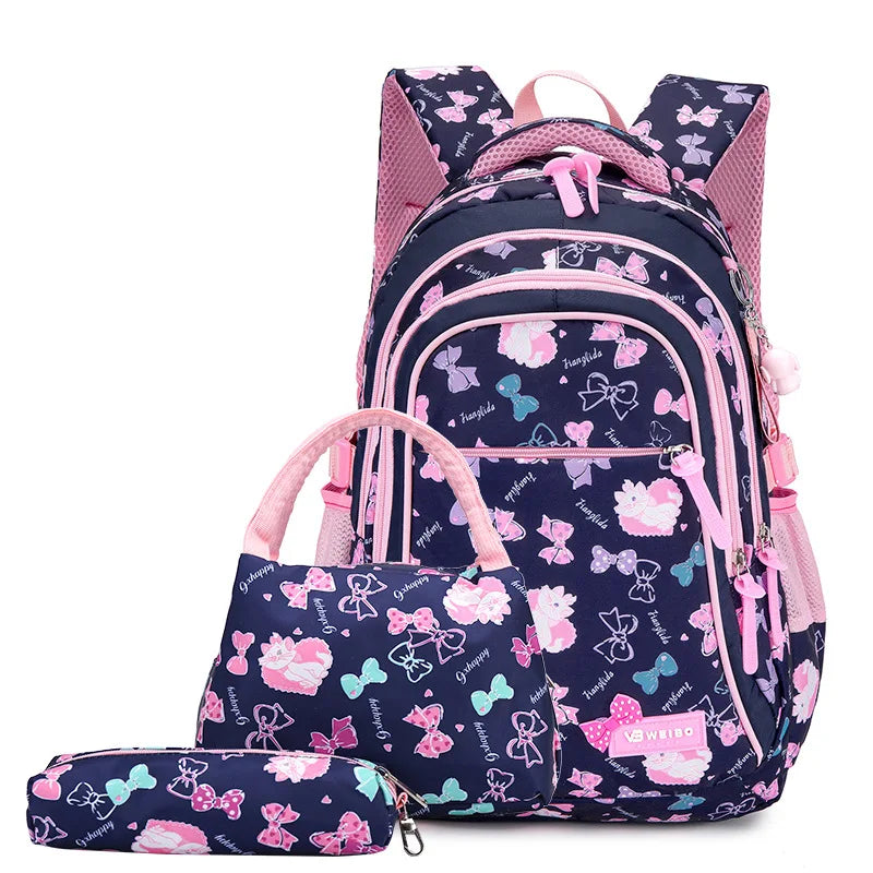 Femlion Teen Girls Orthopedic School Backpack Set - Stylish Print Travel Mochila