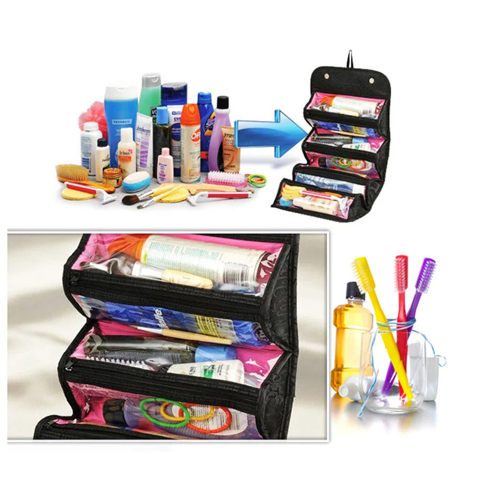 Femlion Beauty Toiletry Kit Makeup Cosmetic Bag Organizer Case