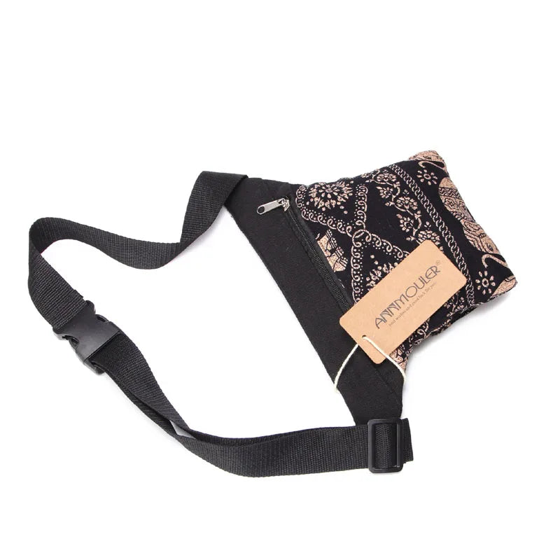 Femlion Bohemian Waist Belt Bag: Stylish Multi-pocket Fanny Pack for Women