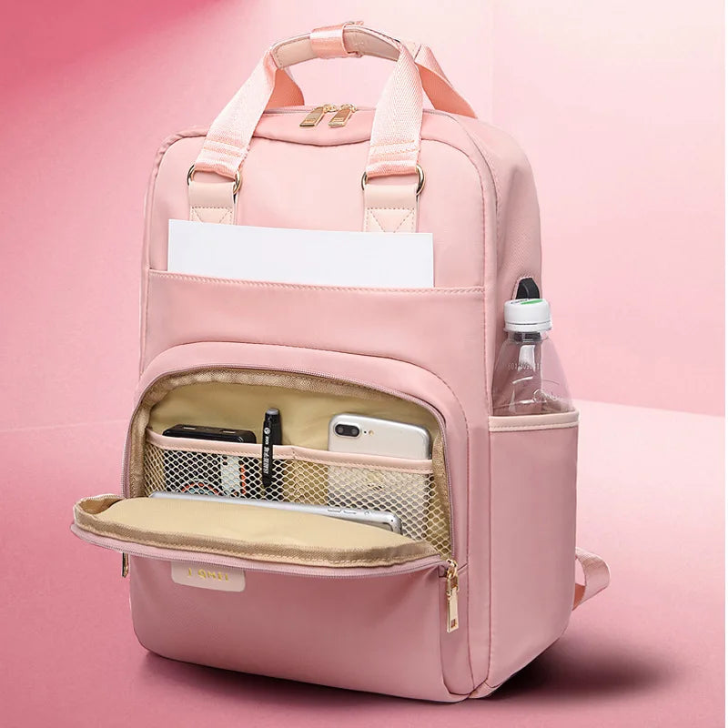 Femlion Waterproof USB Backpack with Laptop Compartment & Stylish Design