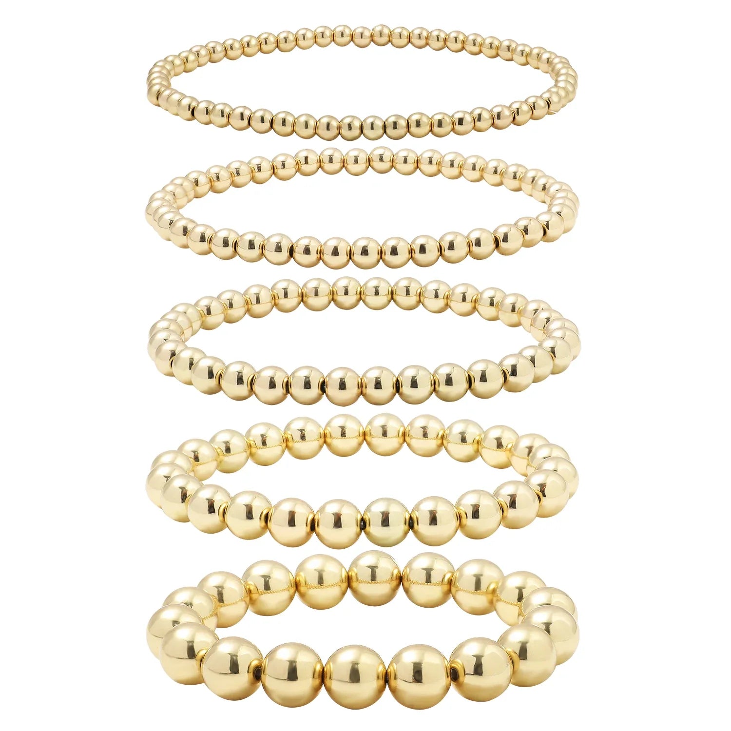 Femlion Gold Beaded Chain Bracelet 2020