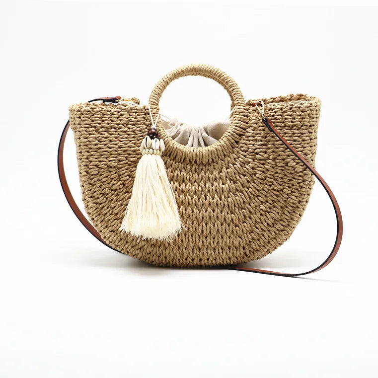 Femlion Round Handle Papyrus Woven Shopping Bag - Spring/Summer 2020 Collection