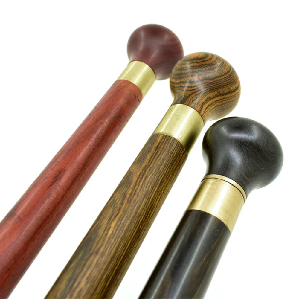 Wooden Hand Cane 3-Sections Foldable Walking Stick by Femlion