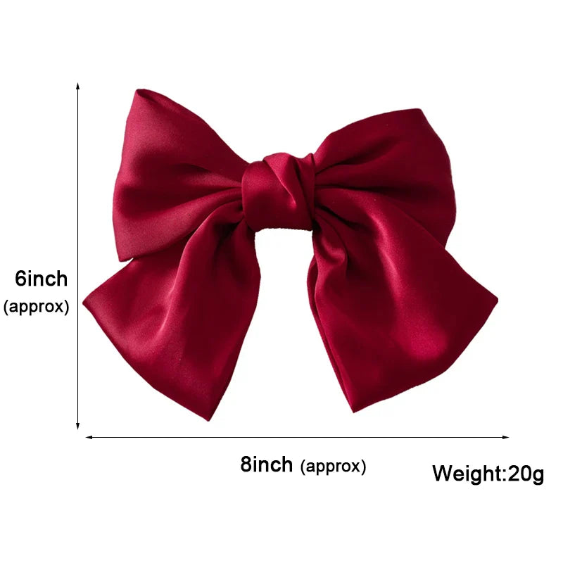 Femlion Silk Chiffon Bow Hair Clip Korean Ribbon Hairpin for Girls 2022