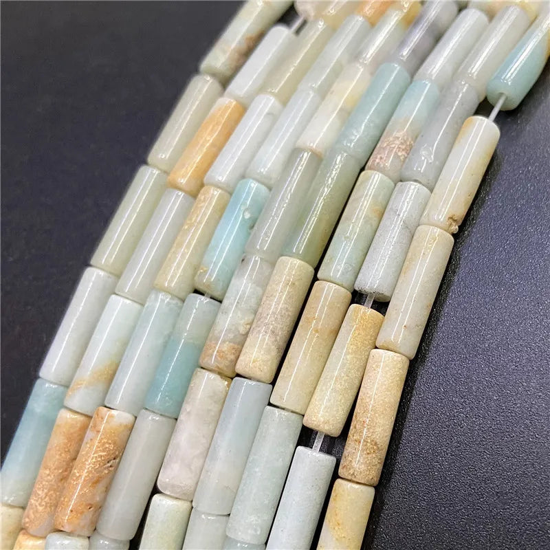 Femlion Amazonite Tube Beads 4x13mm Wholesale Polished Malachite for DIY Jewelry