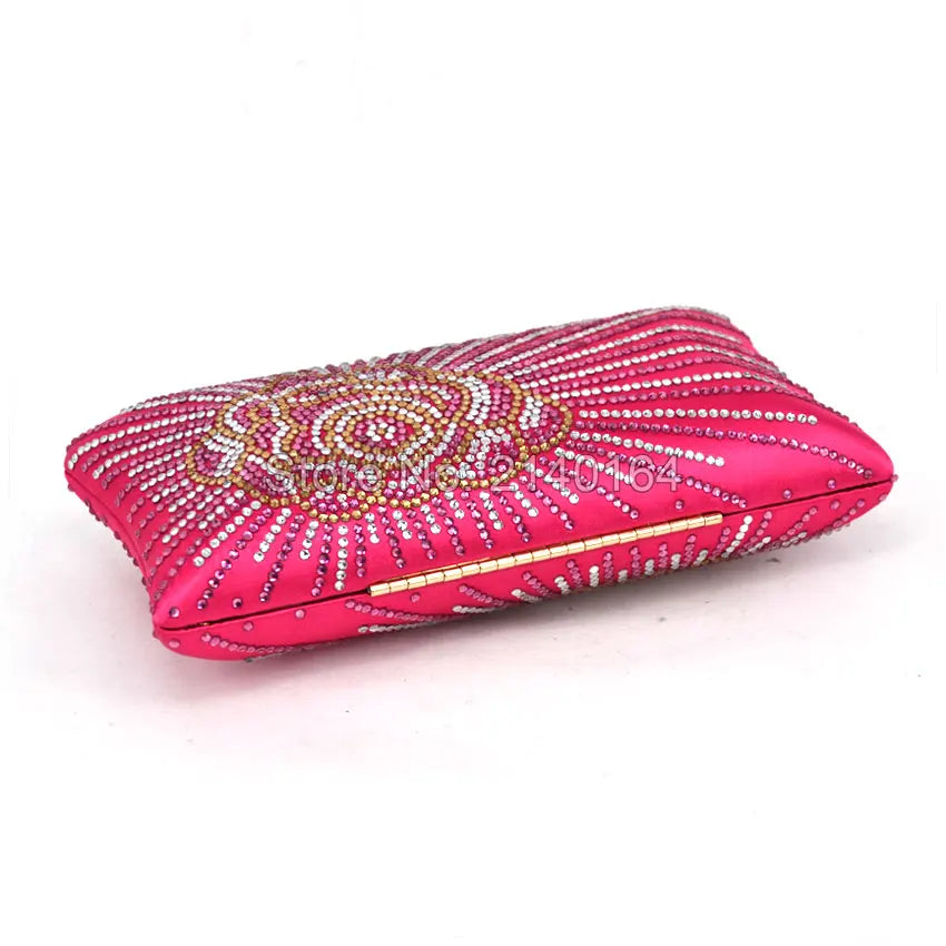 Femlion Sparkly Crystal Evening Clutch: Elegant Wedding Party Purse