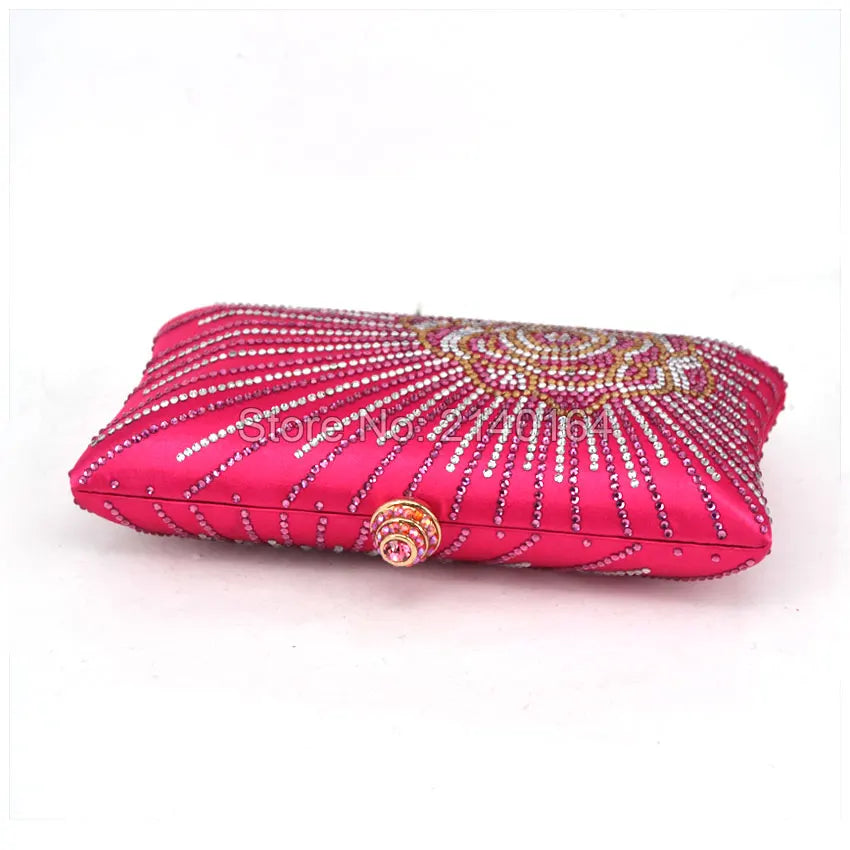 Femlion Sparkly Crystal Evening Clutch: Elegant Wedding Party Purse