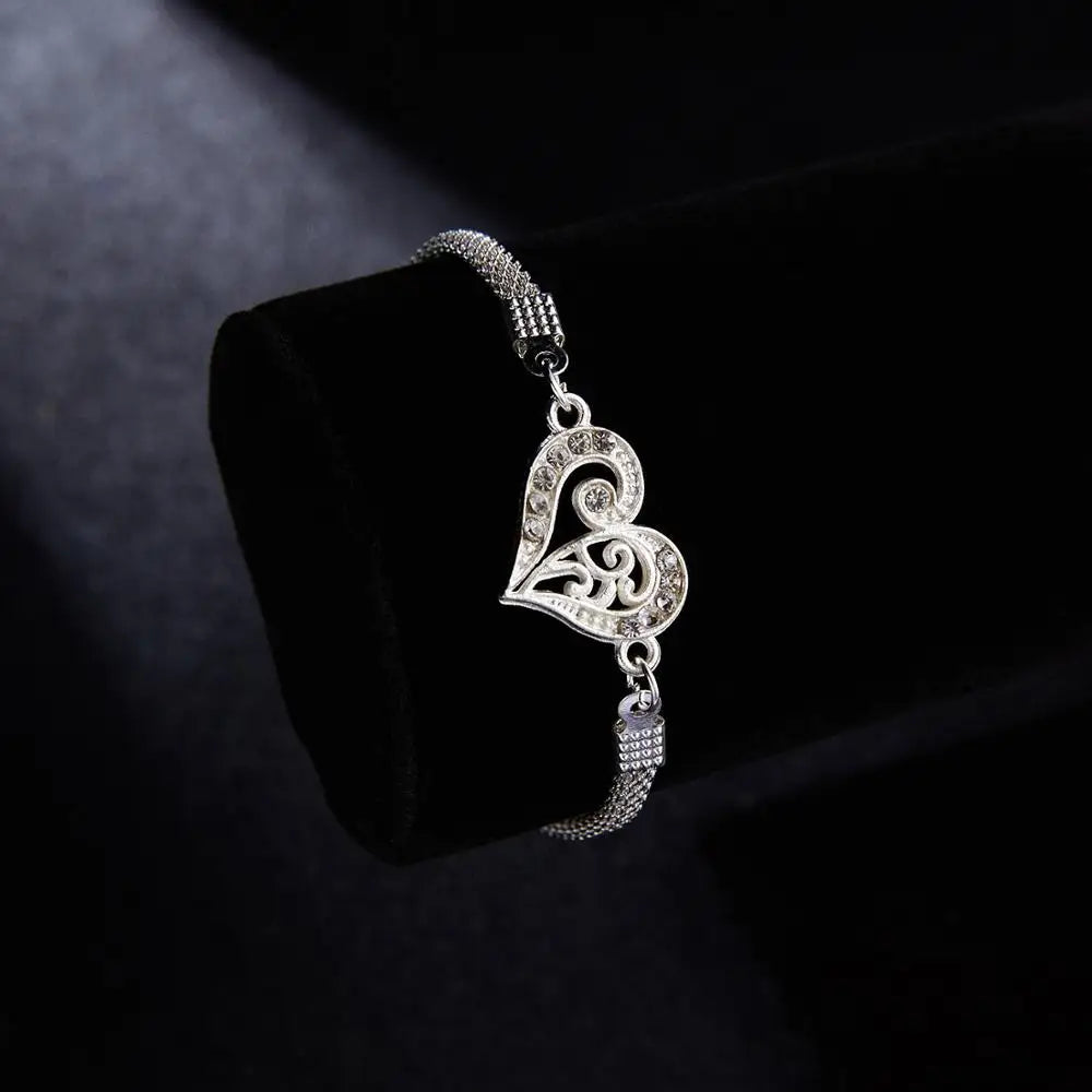 Femlion Heart Cross Owl Butterfly Infinity Bracelet for Women