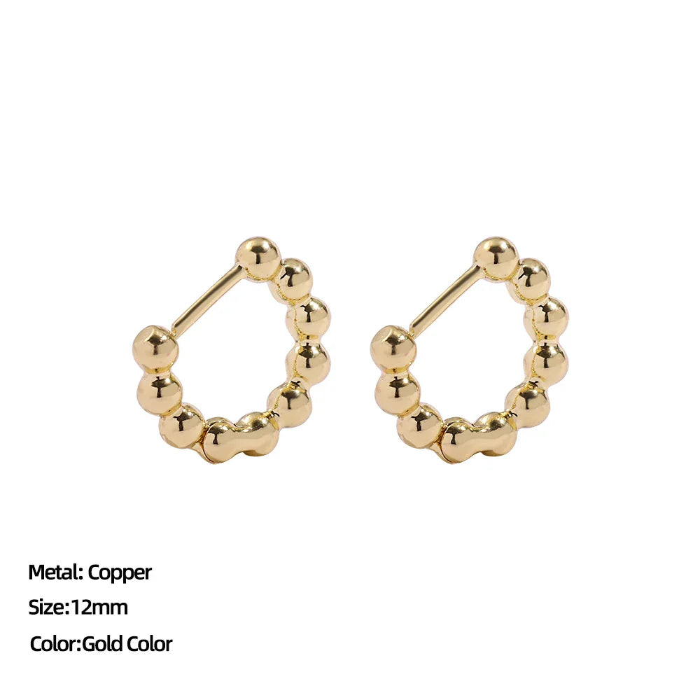 Femlion Gold Minimalist Small Hoop Earrings for Women