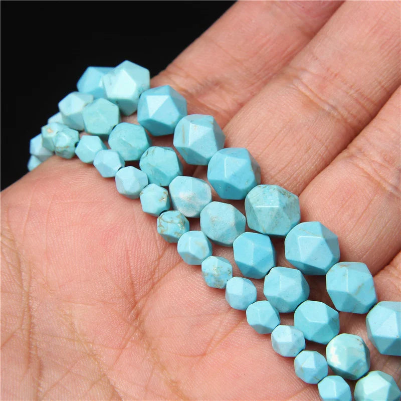 Faceted Natural Stone Beads Set for Women's Jewelry Making by Femlion