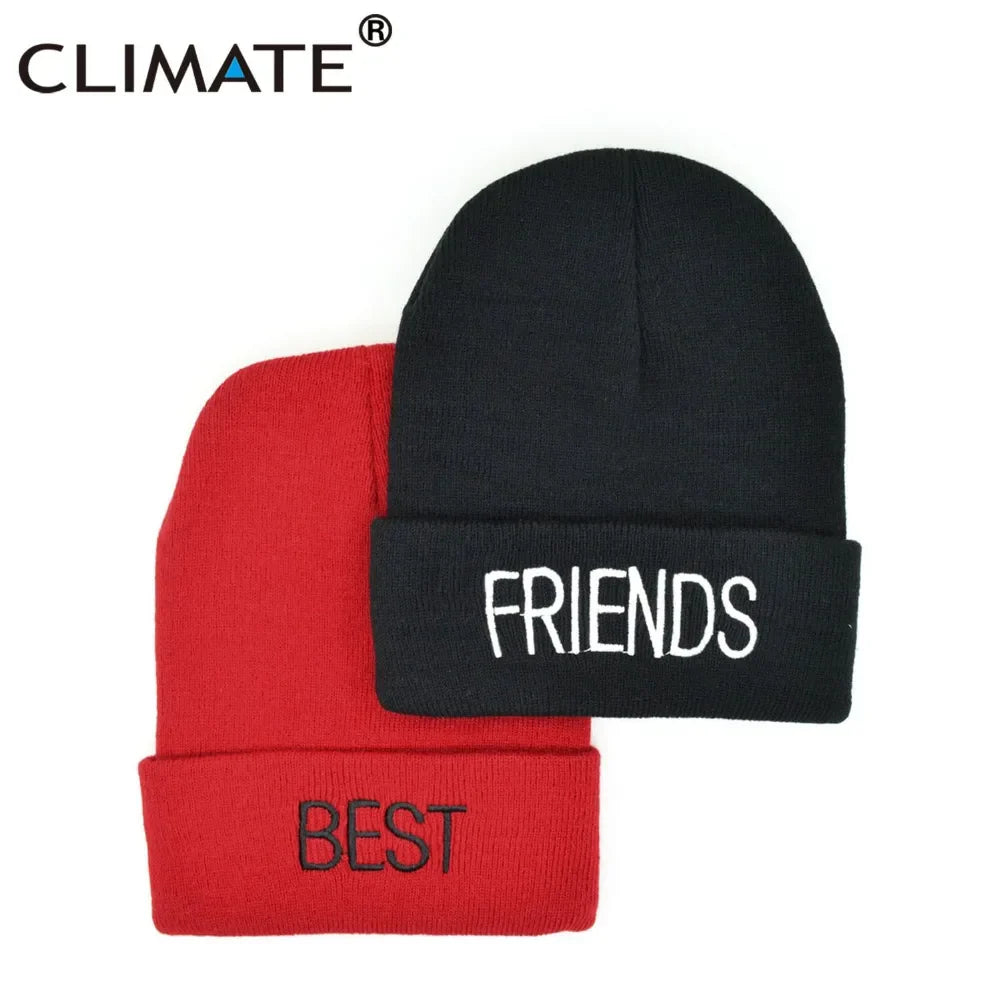 Femlion Winter Knit Beanie Hat Black Red Warm Skullies for Men Women Youth