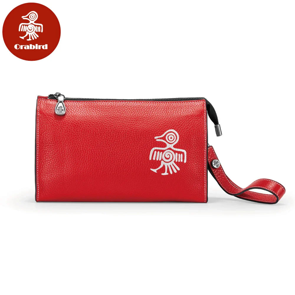 Femlion Genuine Leather Day Clutch Bag for Women – Elegant Crossbody Envelope Purse