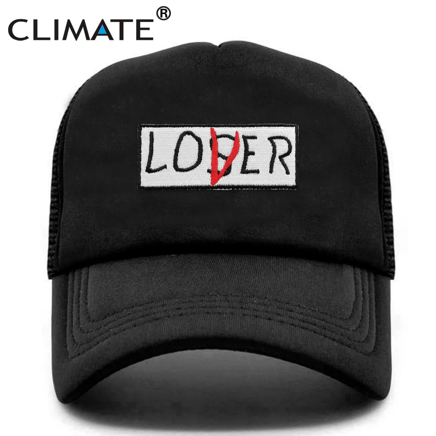 Femlion Climate Lover Loser Trucker Cap Black Men Women Youth Cool Hat