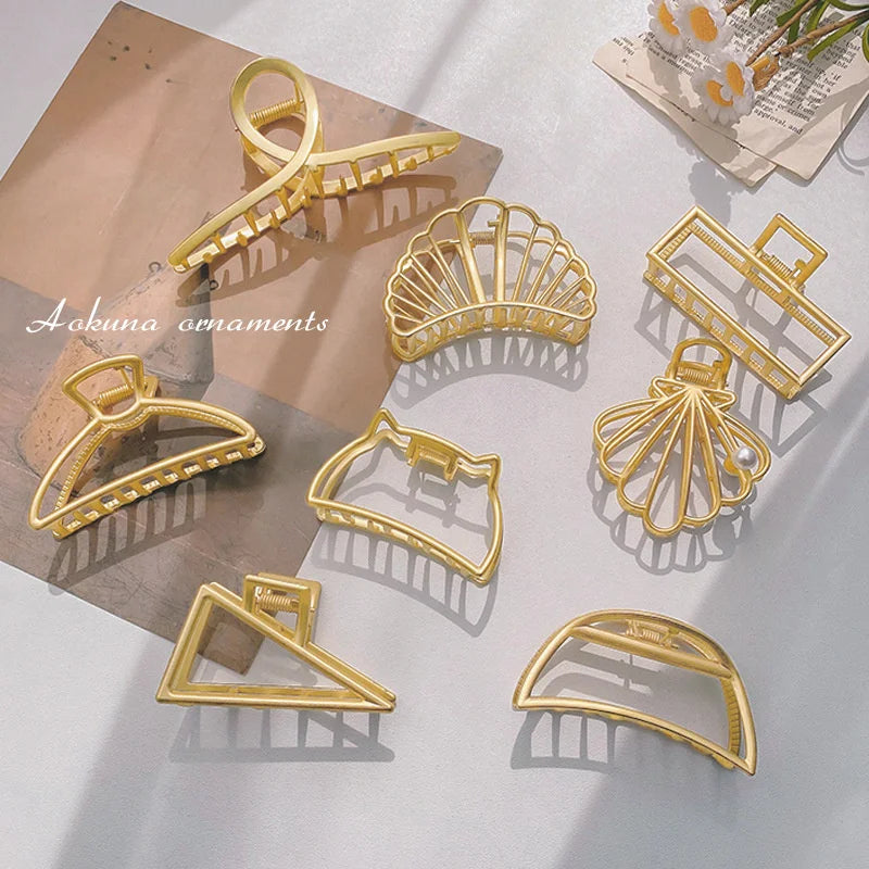 Femlion Geometric Hair Claw Barrettes - Elegant Hair Clip for Women