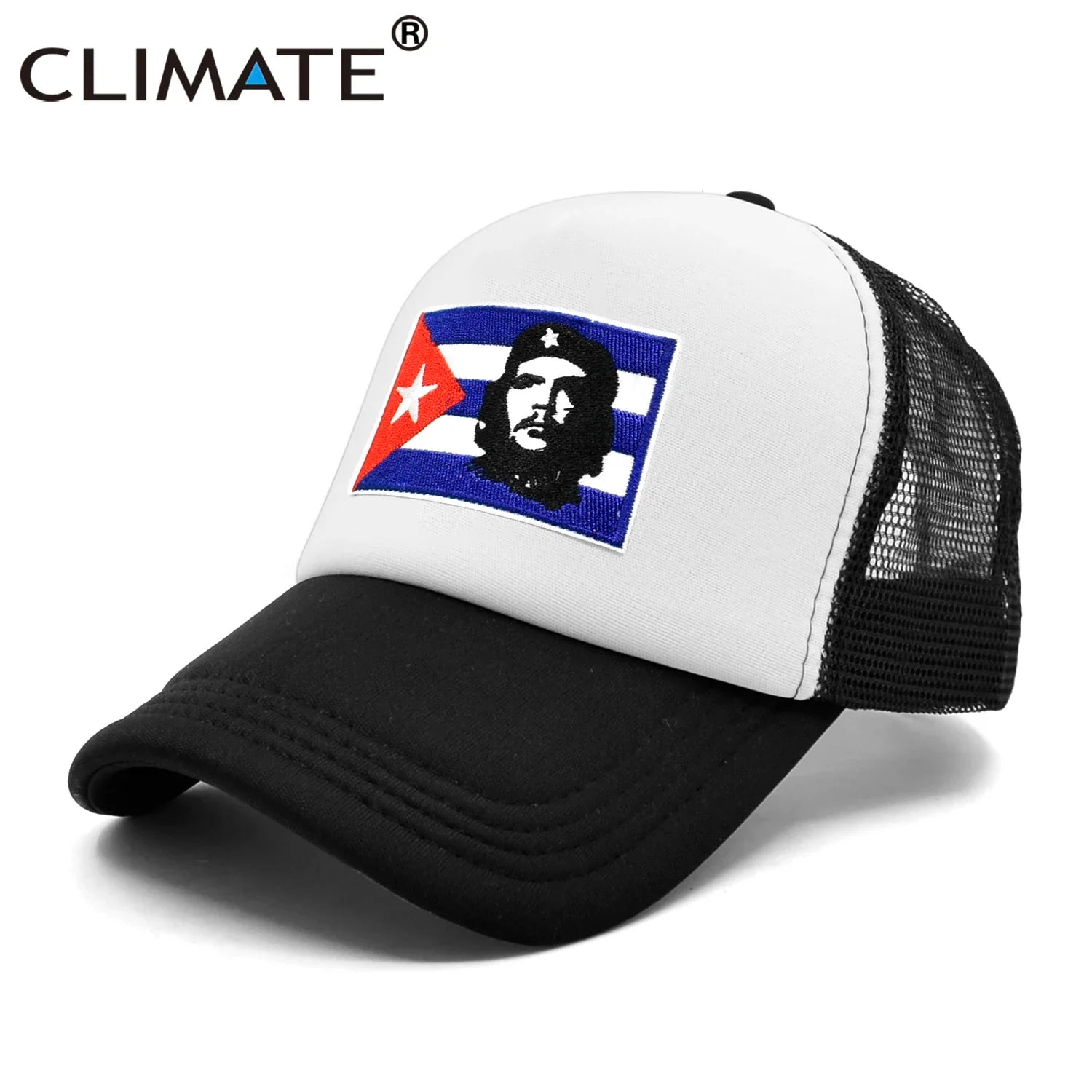 Femlion Che Guevara Flag Trucker Cap Ernesto Guevara Hat Cool Mesh Summer Cap