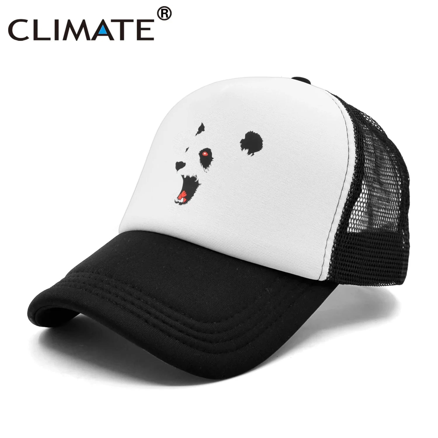 Femlion Cool Panda Trucker Cap: Colorful Mesh Baseball Hat for Adults