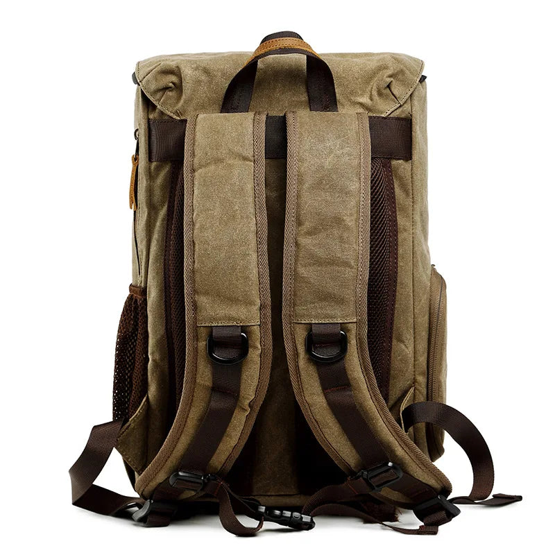 Femlion Canvas Mountaineer Backpack: Durable & Waterproof Man Travel Bag